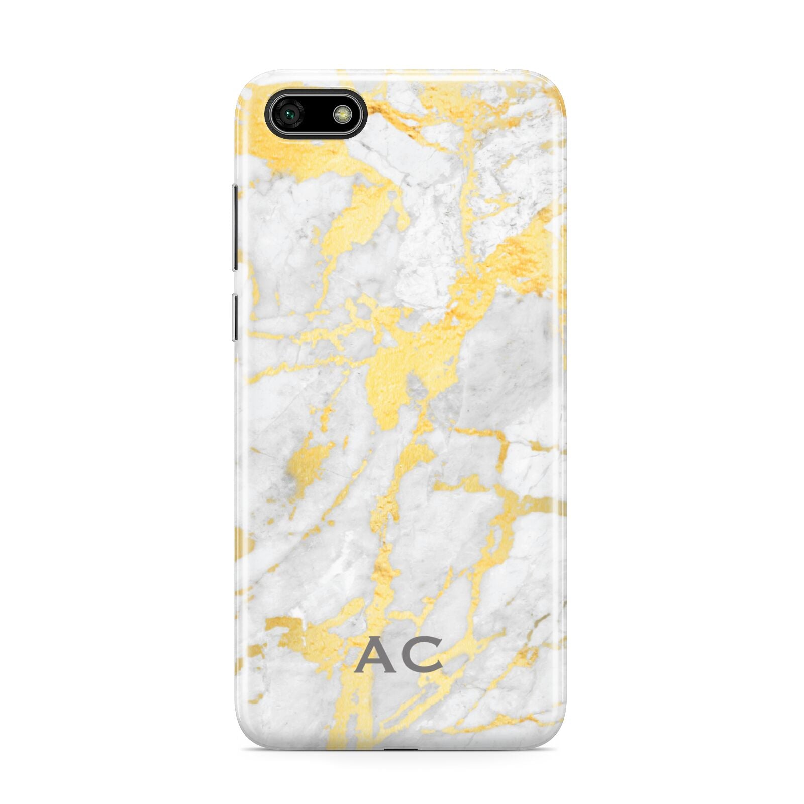 Personalised Gold Marble Initials Huawei Y5 Prime 2018 Phone Case