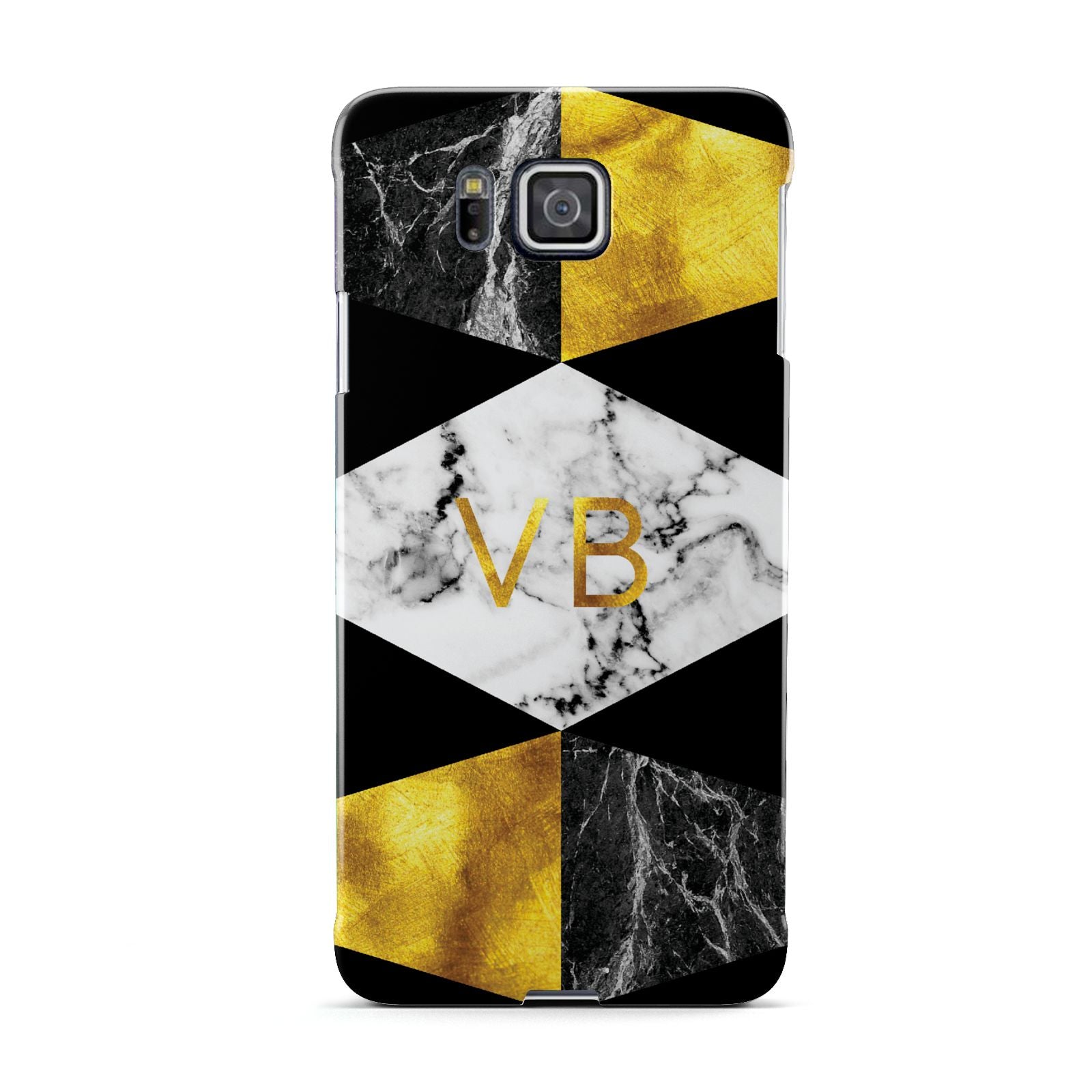 Personalised Gold Marble Initials Samsung Galaxy Alpha Case