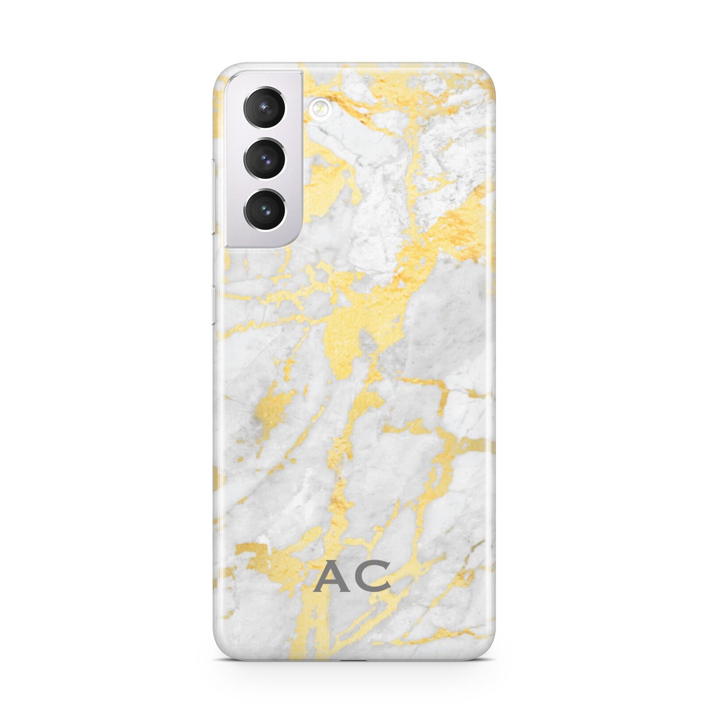 Personalised Gold Marble Initials Samsung S21 Case