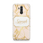 Personalised Gold Marble Pink Name Huawei Mate 20 Lite