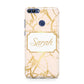 Personalised Gold Marble Pink Name Huawei P Smart Case