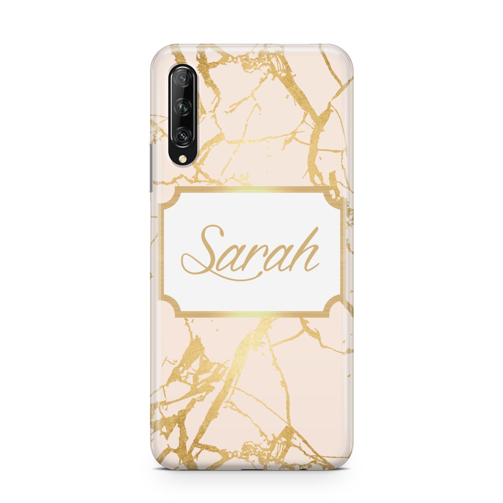 Personalised Gold Marble Pink Name Huawei P Smart Pro 2019