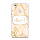 Personalised Gold Marble Pink Name Huawei P8 Lite Case