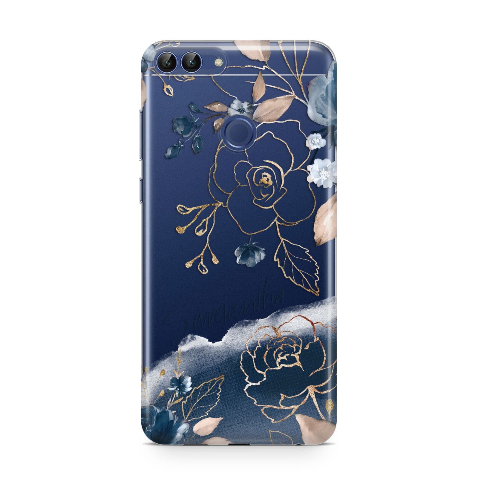 Personalised Gold Peonies Huawei P Smart Case