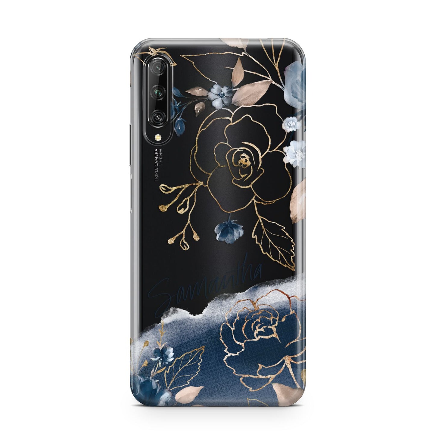 Personalised Gold Peonies Huawei P Smart Pro 2019