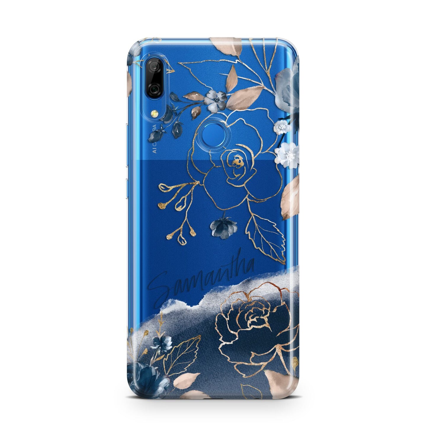 Personalised Gold Peonies Huawei P Smart Z