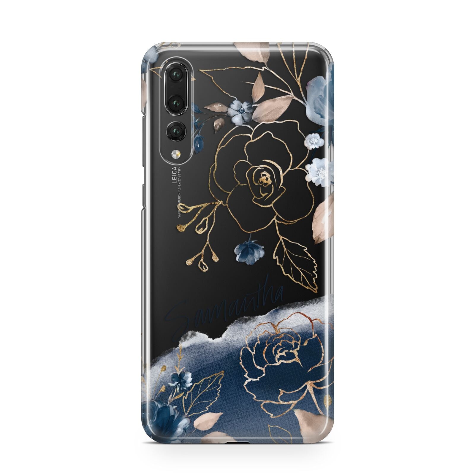 Personalised Gold Peonies Huawei P20 Pro Phone Case