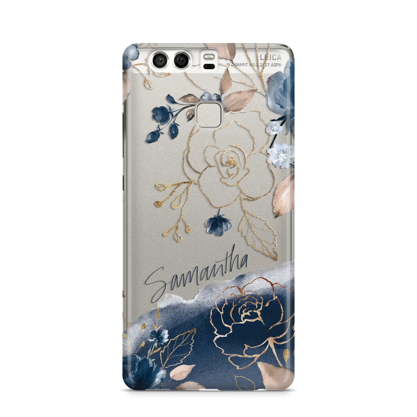 Personalised Gold Peonies Huawei P9 Case