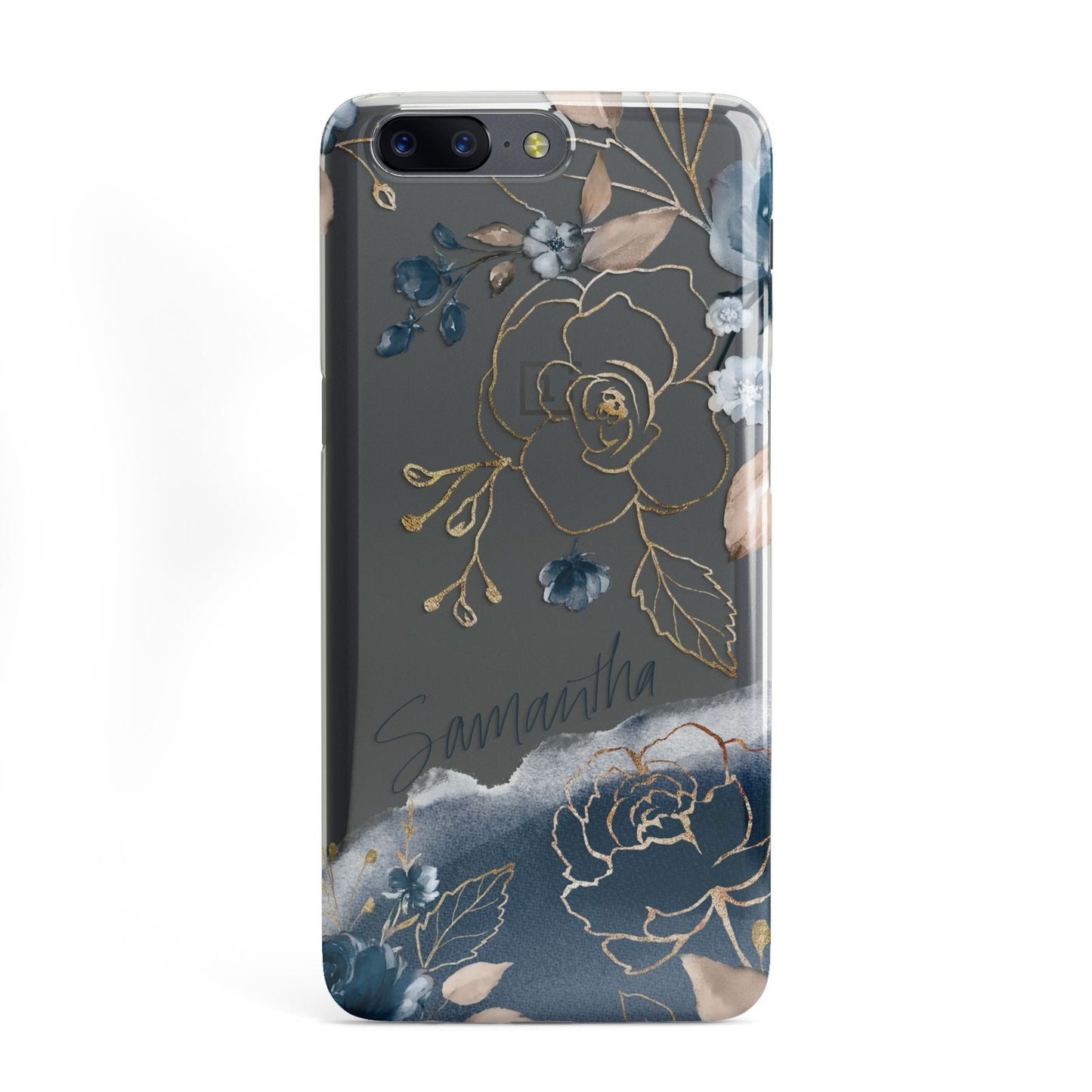 Personalised Gold Peonies OnePlus Case