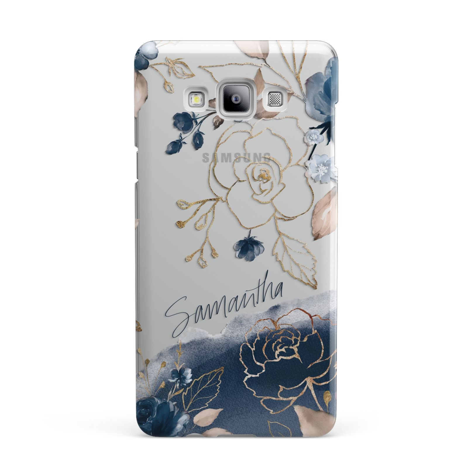 Personalised Gold Peonies Samsung Galaxy A7 2015 Case