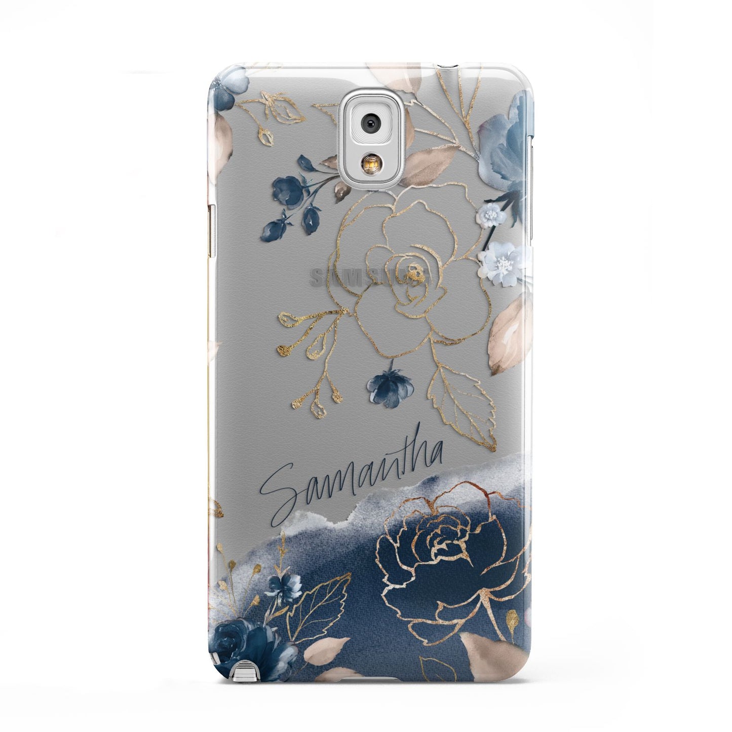 Personalised Gold Peonies Samsung Galaxy Note 3 Case