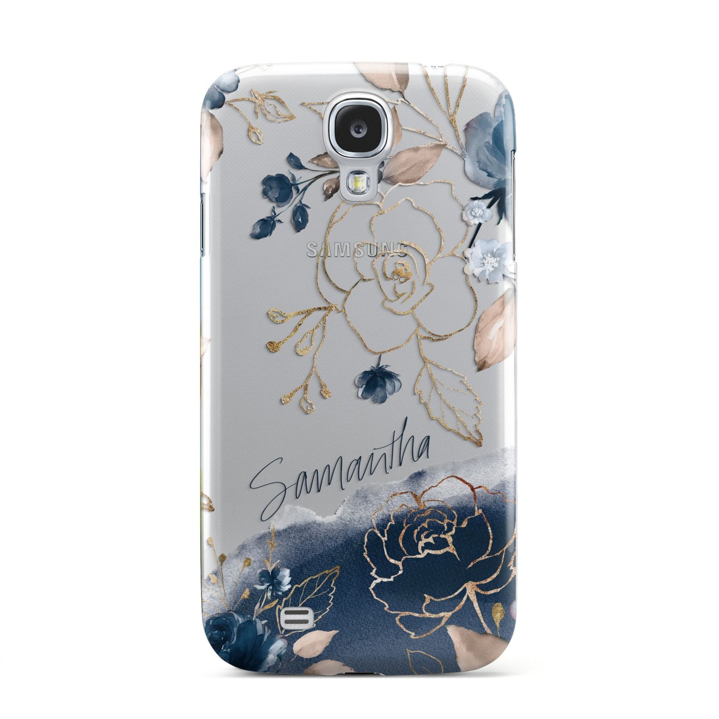 Personalised Gold Peonies Samsung Galaxy S4 Case