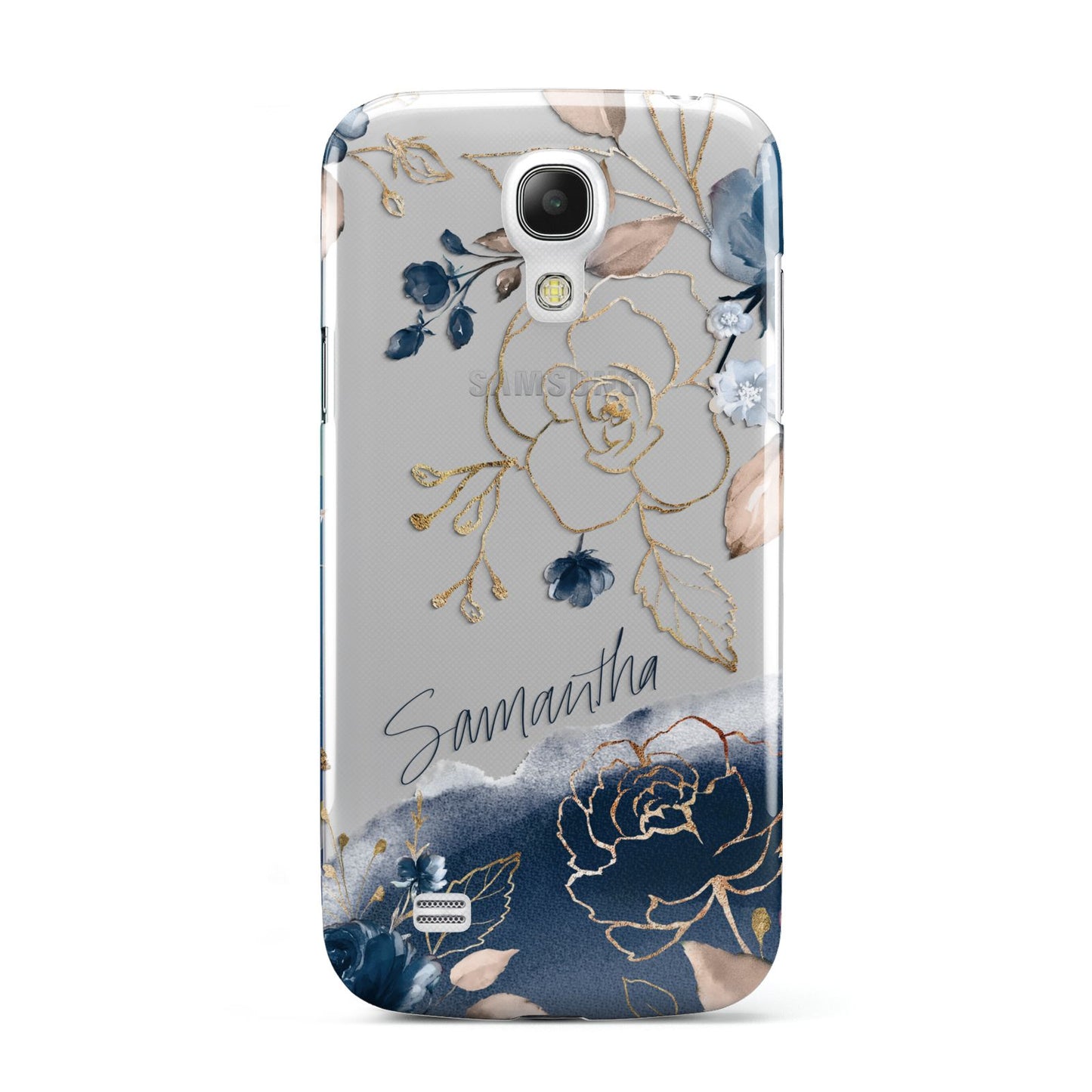 Personalised Gold Peonies Samsung Galaxy S4 Mini Case
