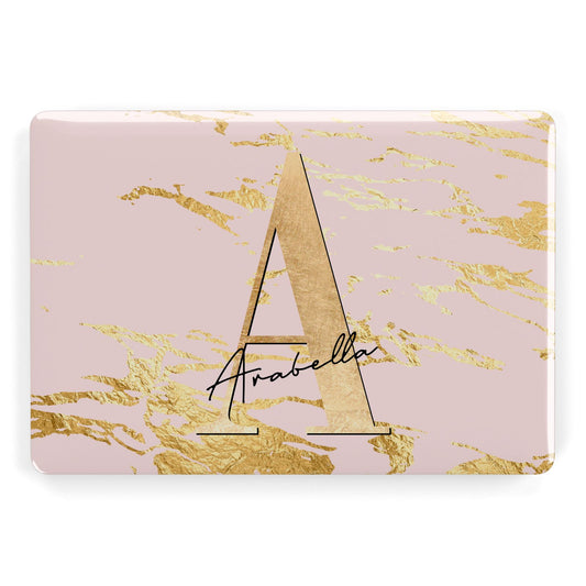 Personalised Gold Pink Marble Apple MacBook Case