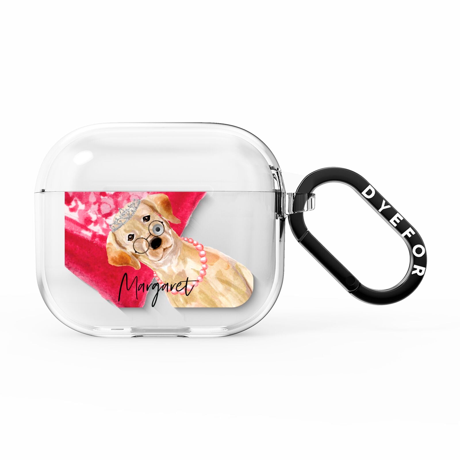 Personalised Golden Labrador AirPods Clear Case 3rd Gen