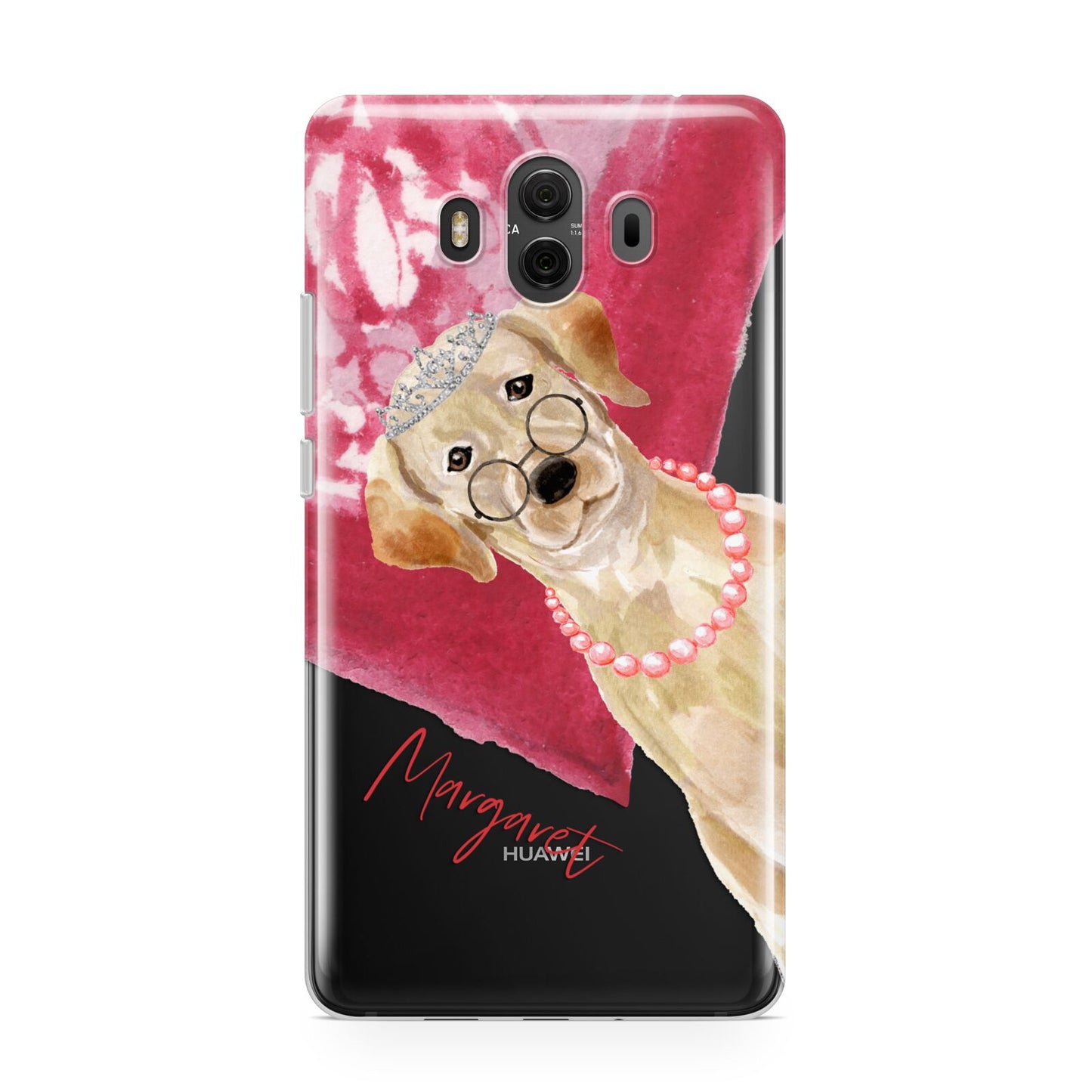 Personalised Golden Labrador Huawei Mate 10 Protective Phone Case