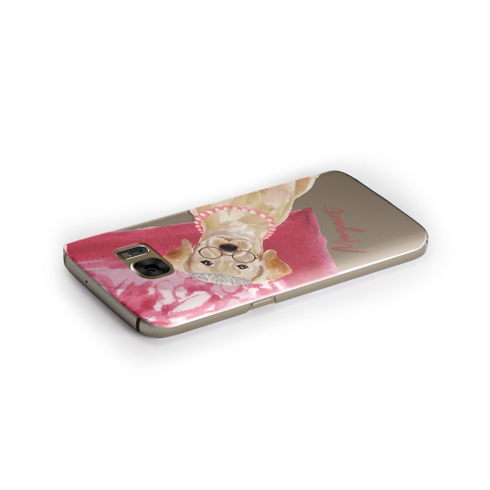 Personalised Golden Labrador Samsung Galaxy Case Side Close Up