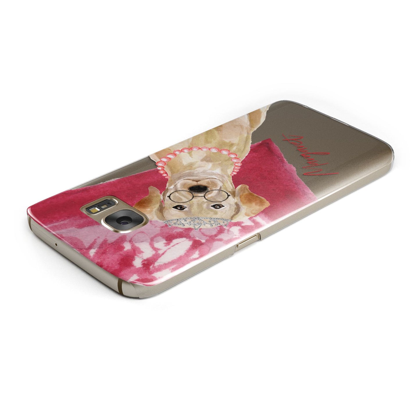 Personalised Golden Labrador Samsung Galaxy Case Top Cutout