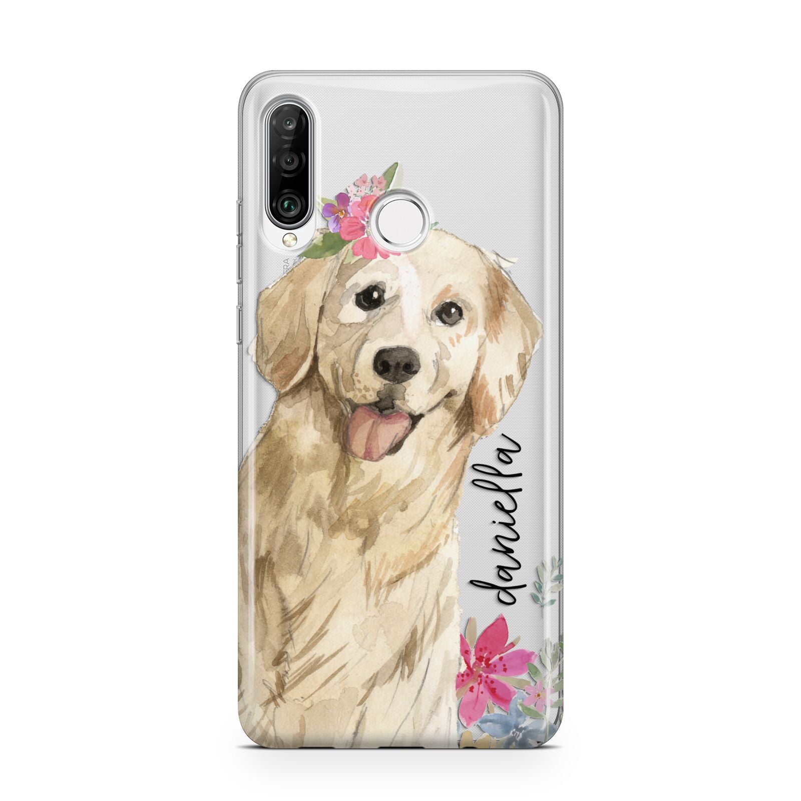 Personalised Golden Retriever Dog Huawei P30 Lite Phone Case