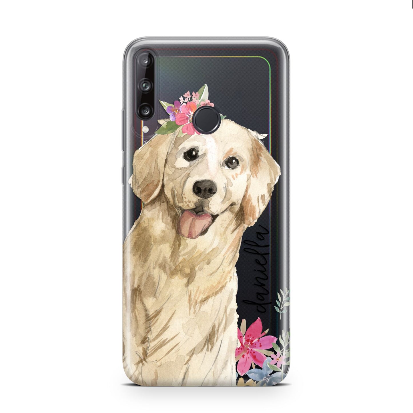 Personalised Golden Retriever Dog Huawei P40 Lite E Phone Case