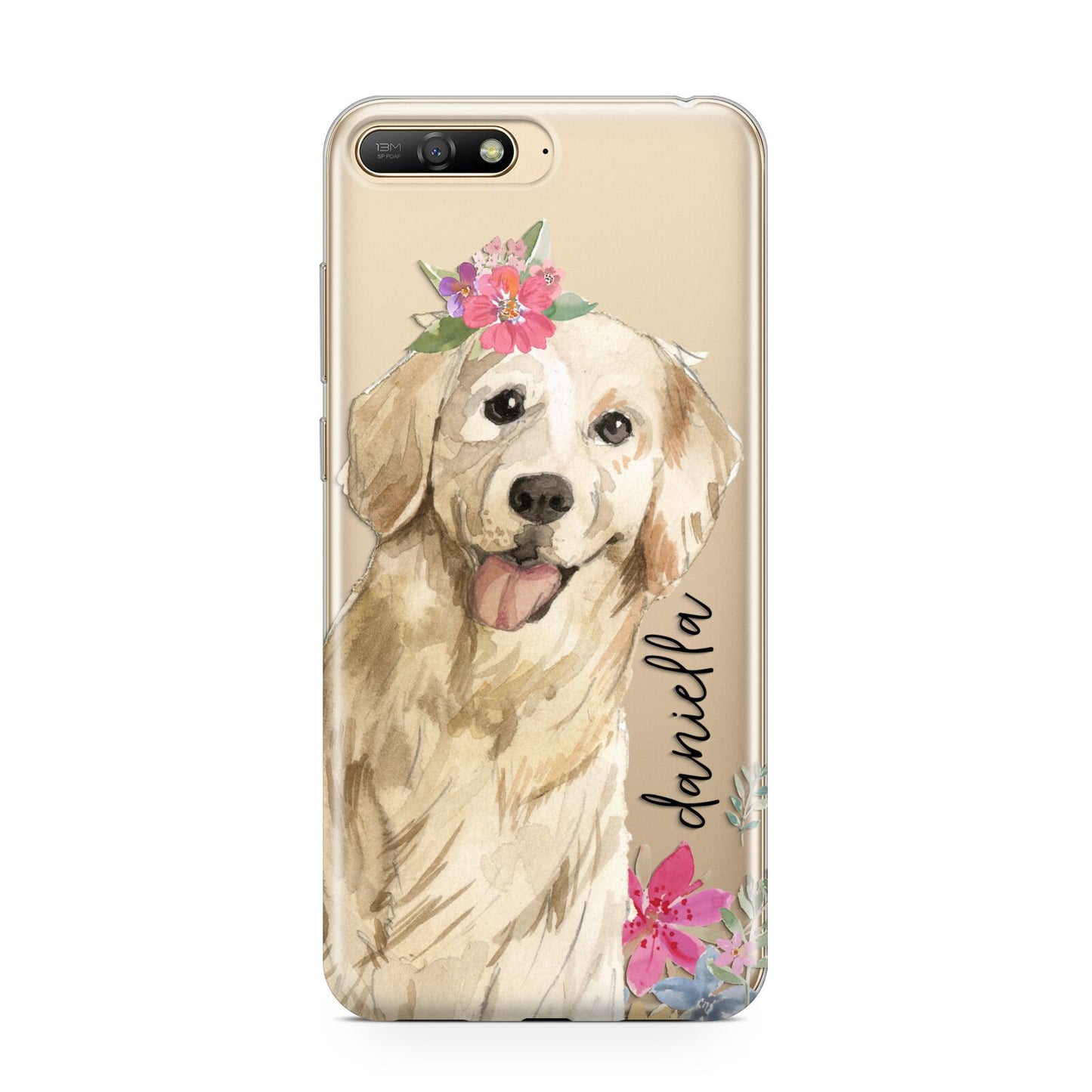 Personalised Golden Retriever Dog Huawei Y6 2018