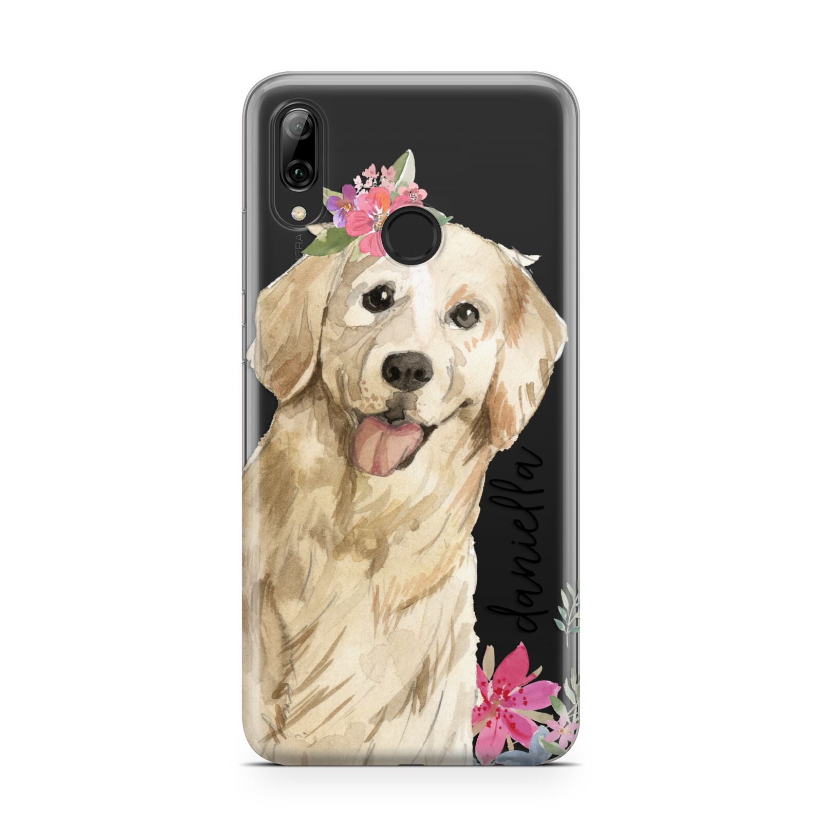 Personalised Golden Retriever Dog Huawei Y7 2019