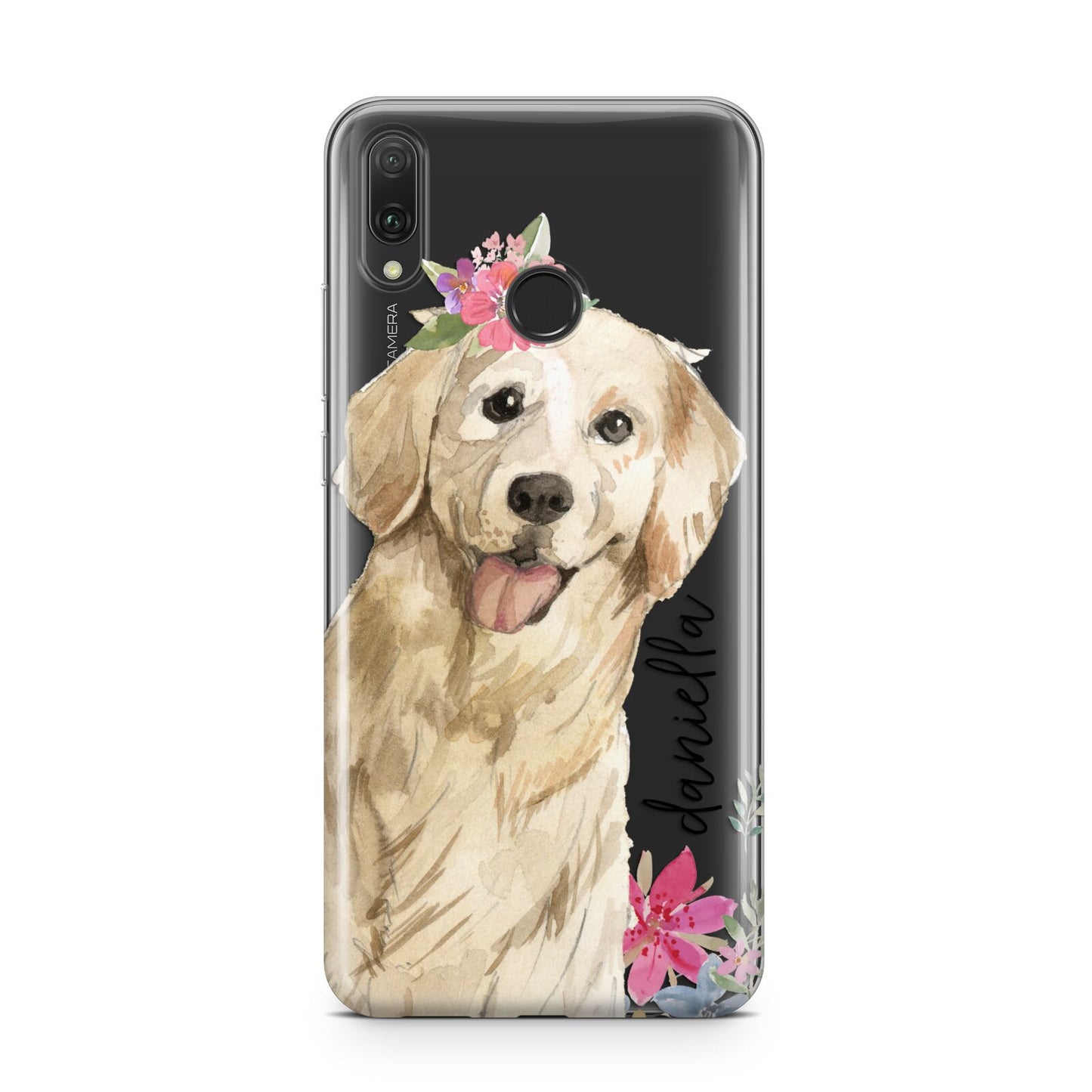 Personalised Golden Retriever Dog Huawei Y9 2019