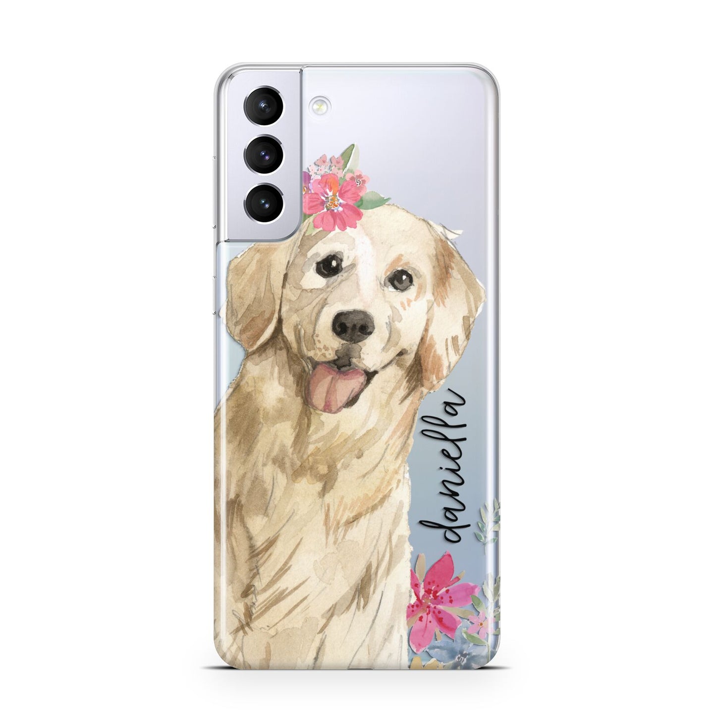 Personalised Golden Retriever Dog Samsung S21 Plus Case