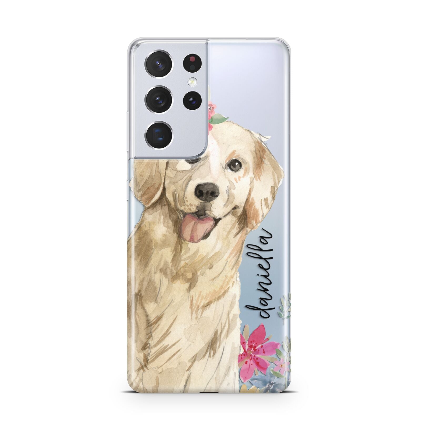 Personalised Golden Retriever Dog Samsung S21 Ultra Case