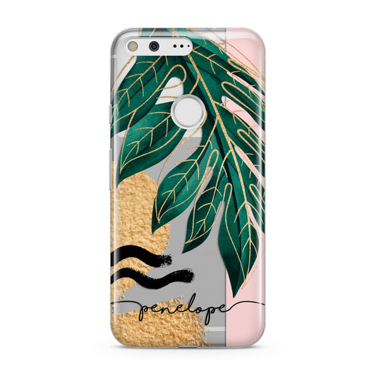 Personalised Golden Tropics Google Pixel Case