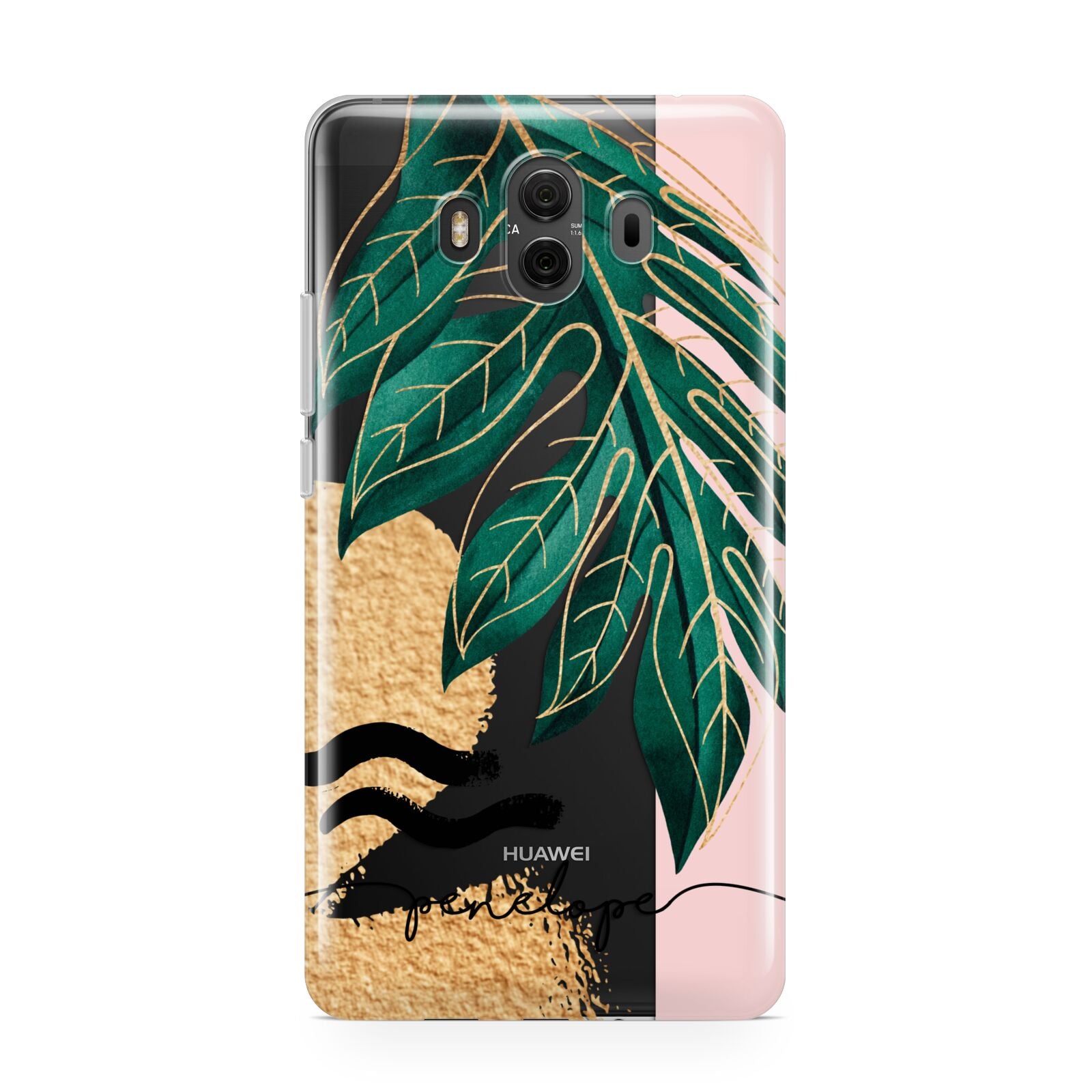 Personalised Golden Tropics Huawei Mate 10 Protective Phone Case