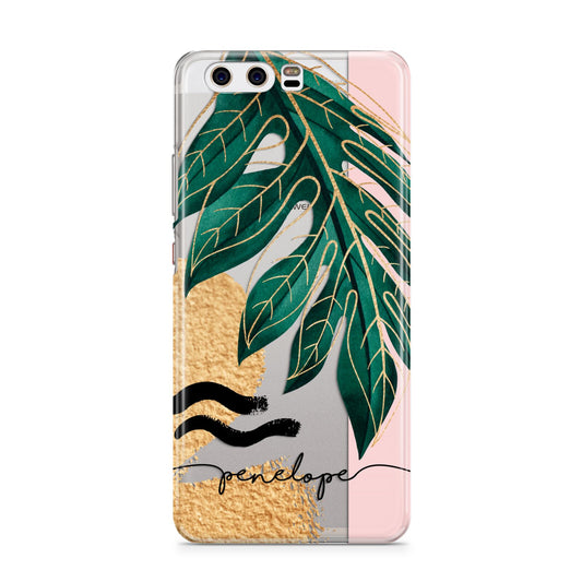 Personalised Golden Tropics Huawei P10 Phone Case