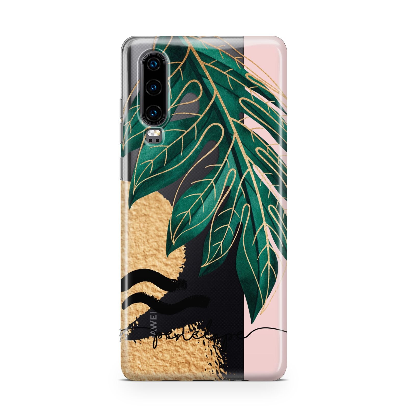 Personalised Golden Tropics Huawei P30 Phone Case