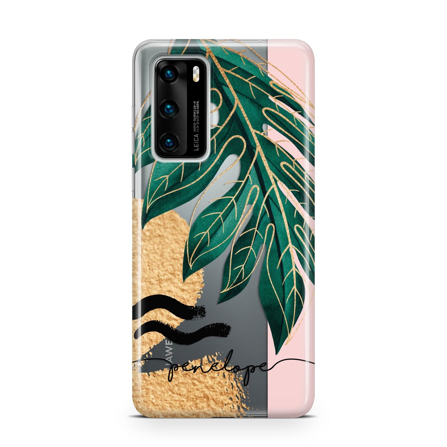 Personalised Golden Tropics Huawei P40 Phone Case