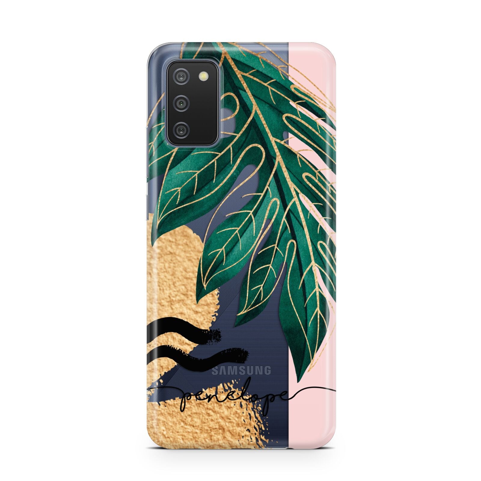 Personalised Golden Tropics Samsung A02s Case