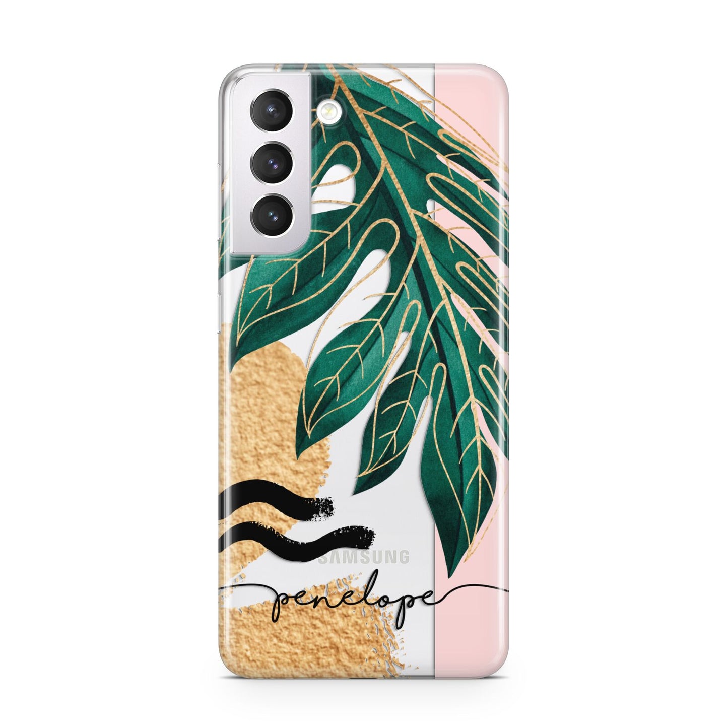 Personalised Golden Tropics Samsung S21 Case