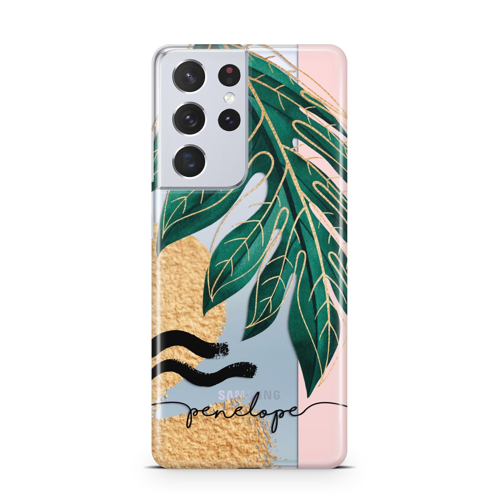 Personalised Golden Tropics Samsung S21 Ultra Case