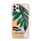 Personalised Golden Tropics iPhone 11 Pro Max Impact Pink Edge Case