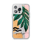 Personalised Golden Tropics iPhone 14 Pro Max Glitter Tough Case Silver
