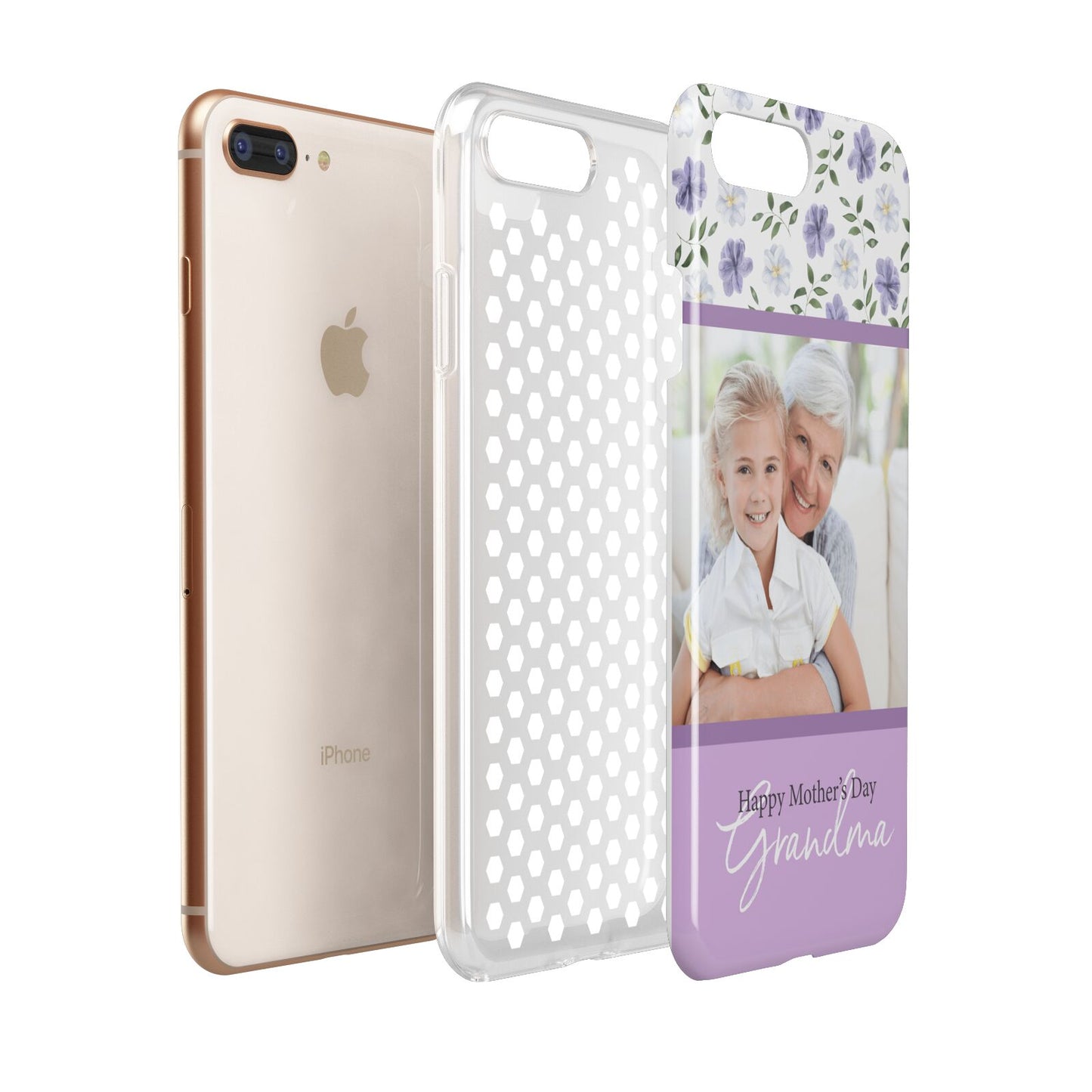 Personalised Grandma Mother s Day Apple iPhone 7 8 Plus 3D Tough Case Expanded View