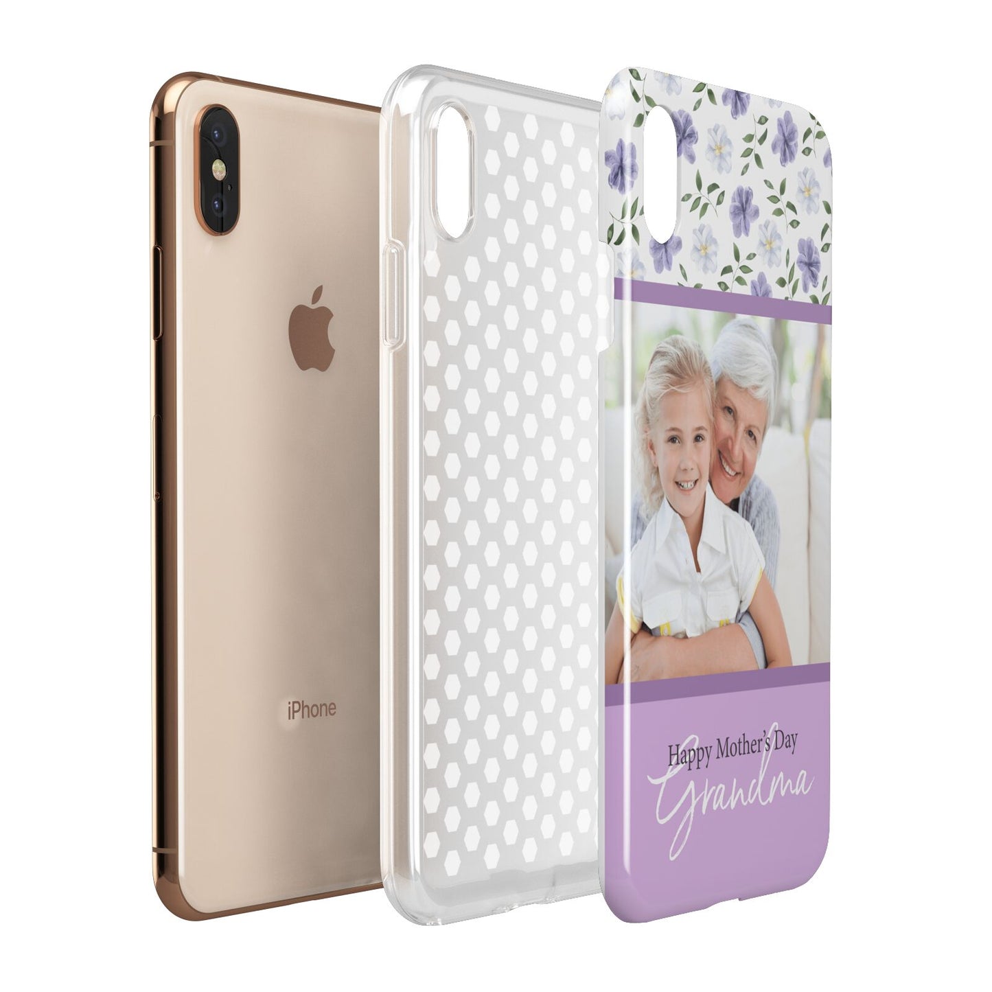 Personalised Grandma Mother s Day Apple iPhone Xs Max 3D Tough Case Expanded View