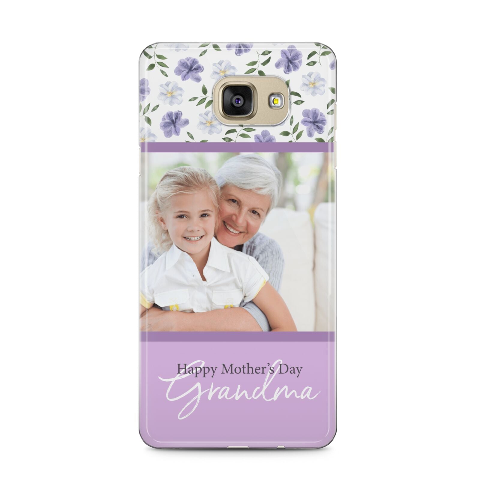 Personalised Grandma Mother s Day Samsung Galaxy A5 2016 Case on gold phone