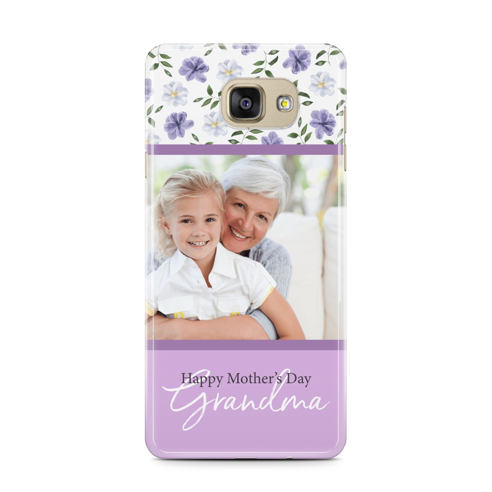 Personalised Grandma Mother s Day Samsung Galaxy A7 2016 Case on gold phone