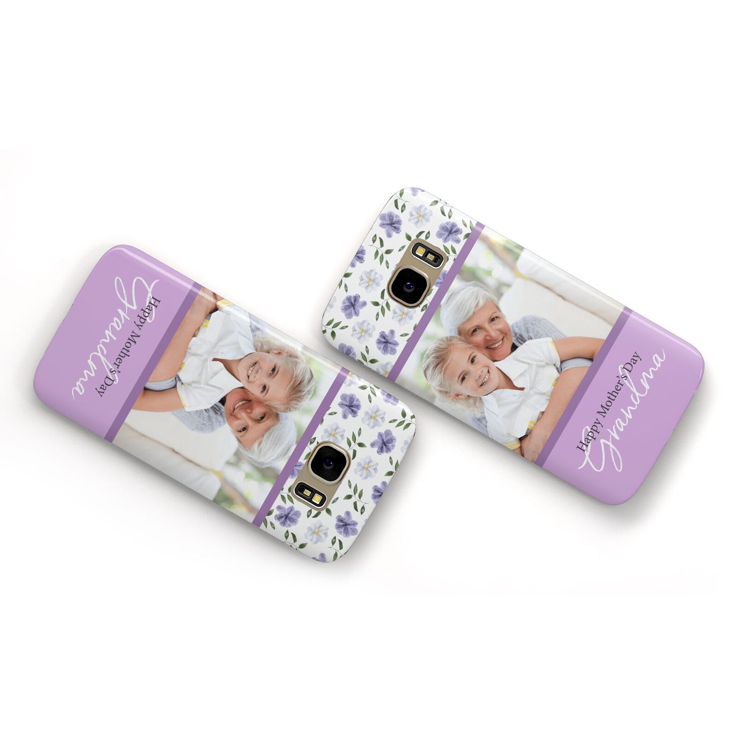 Personalised Grandma Mother s Day Samsung Galaxy Case Flat Overview