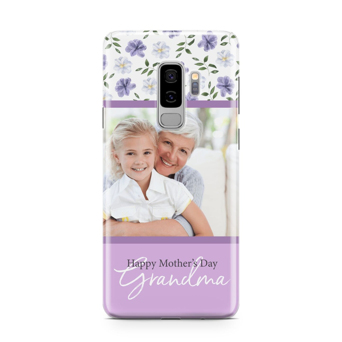 Personalised Grandma Mother s Day Samsung Galaxy S9 Plus Case on Silver phone