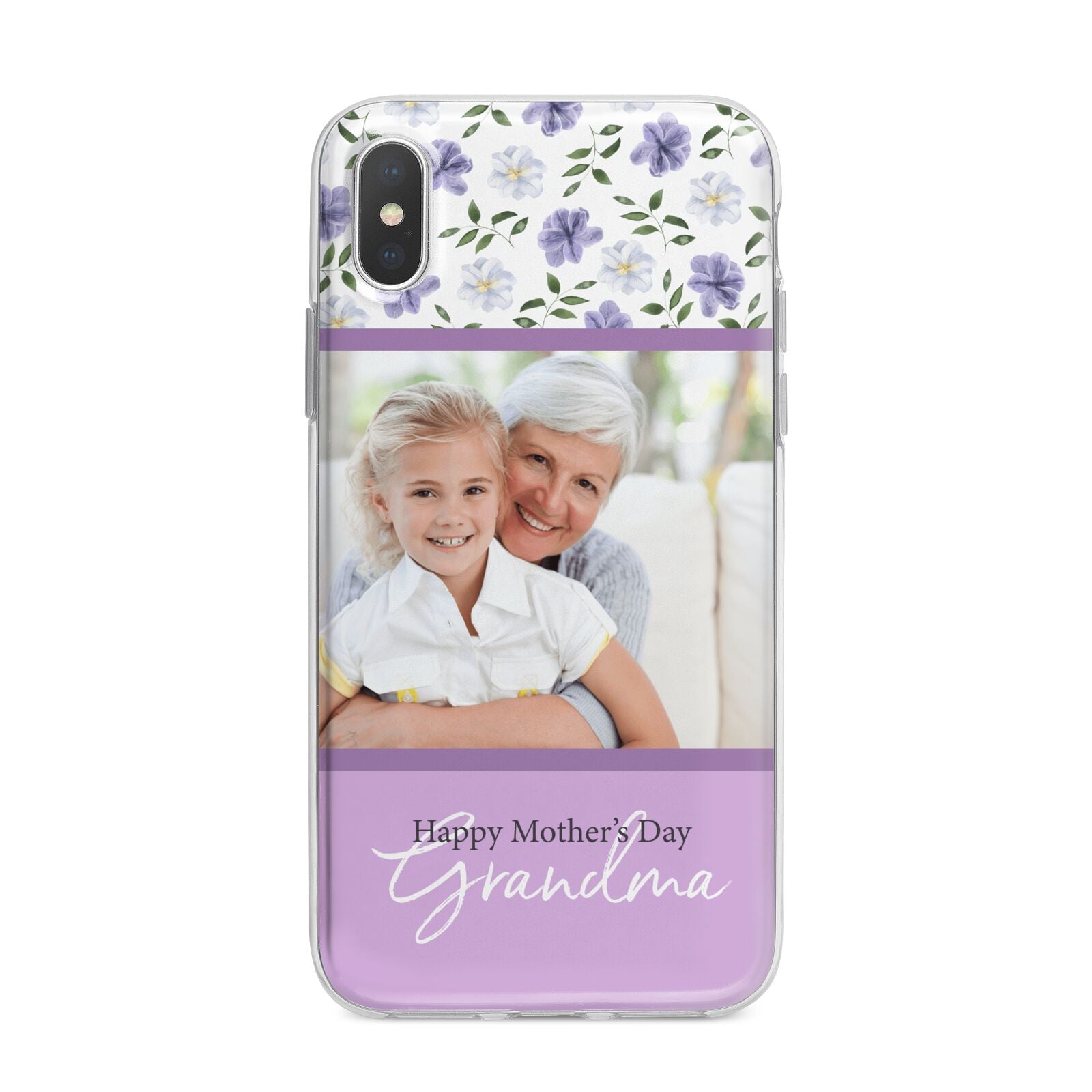 Personalised Grandma Mother s Day iPhone X Bumper Case on Silver iPhone Alternative Image 1