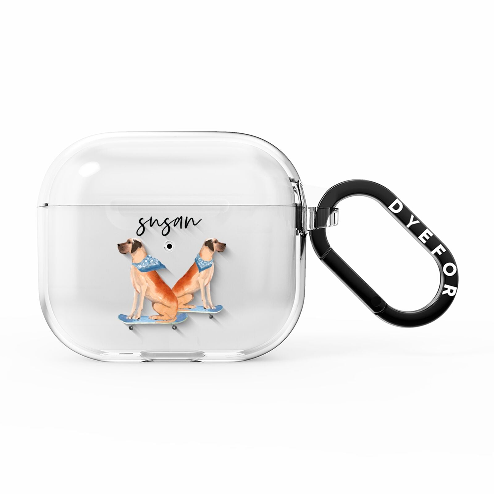 Personalised Great Dane AirPods Clear Case 3rd Gen