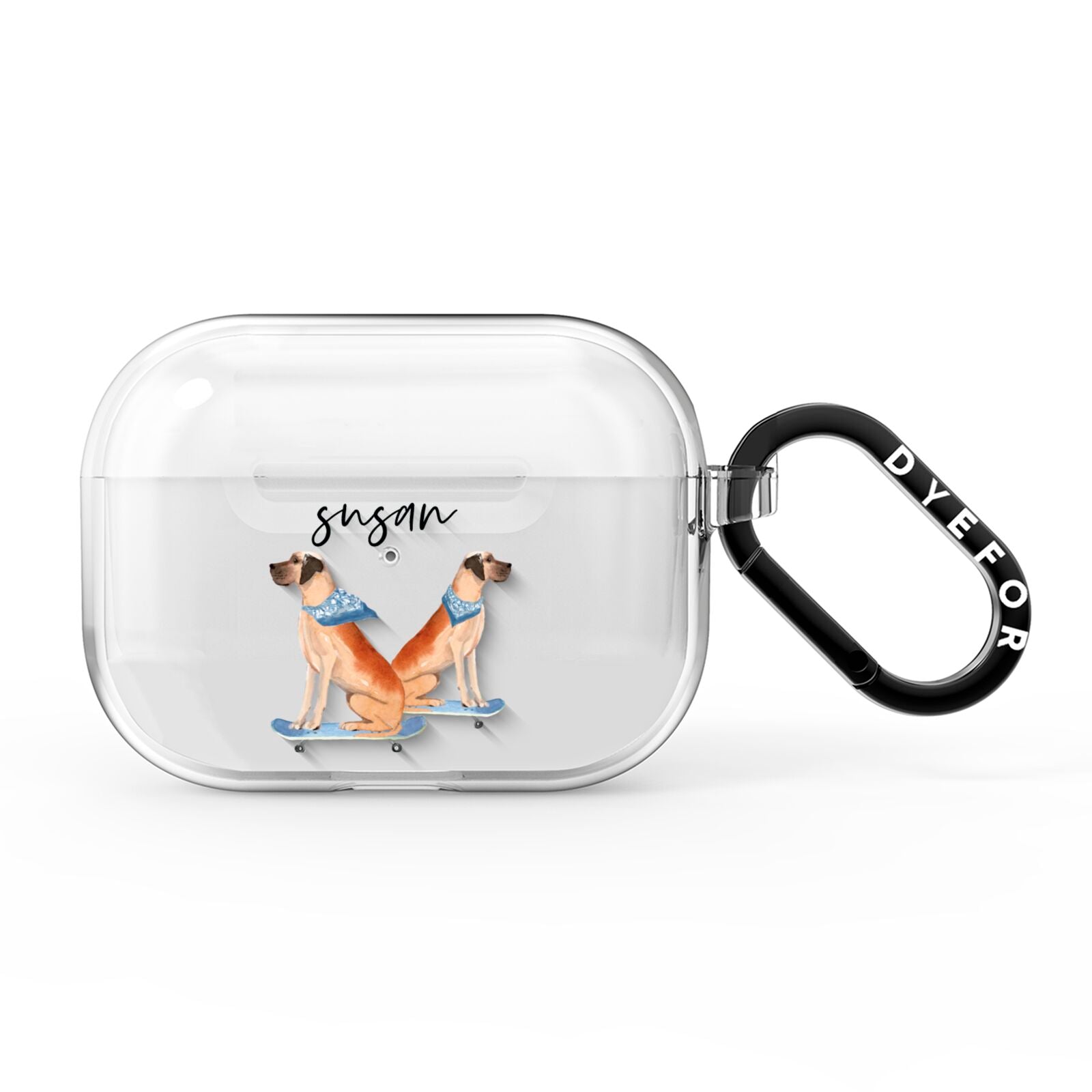 Personalised Great Dane AirPods Pro Clear Case