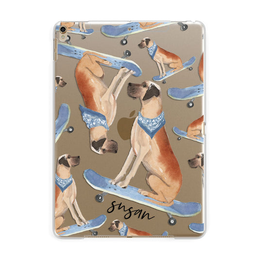 Personalised Great Dane Apple iPad Gold Case