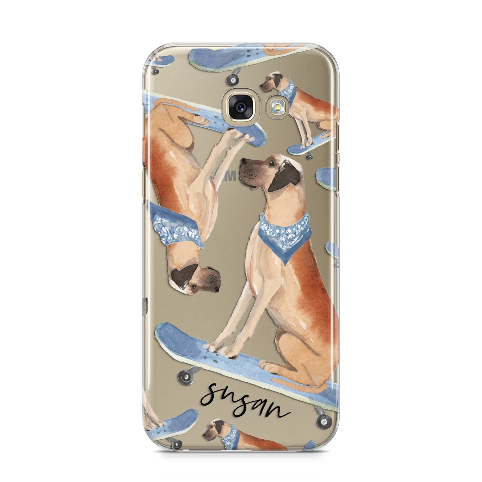 Personalised Great Dane Samsung Galaxy A5 2017 Case on gold phone